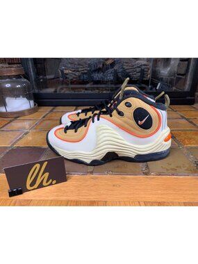 Mens 6 Nike Air Penny 2 “Wheat Gold” Athletic Basketball Sneakers DV7229-700